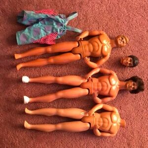 1960’s Barbie Lot of Ken dolls. One outfit & one pair of shoes.